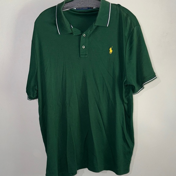 Polo by Ralph Lauren Men's Forest Green Polo Shirt - Picture 1 of 10